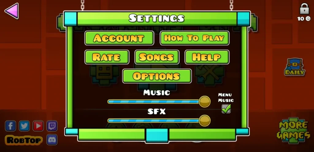 Geometry Dash APK - Screenshot-for-setting