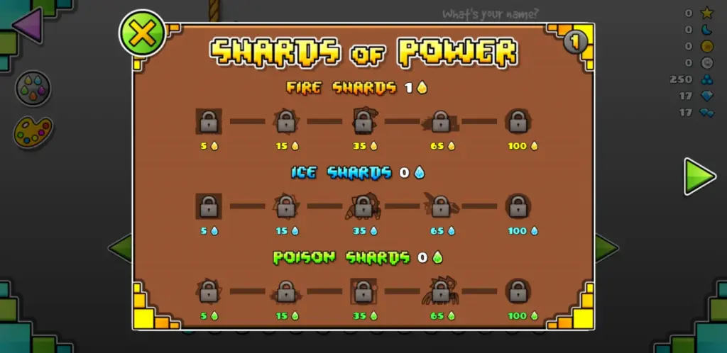 Geometry Dash APK - Screenshot of shards